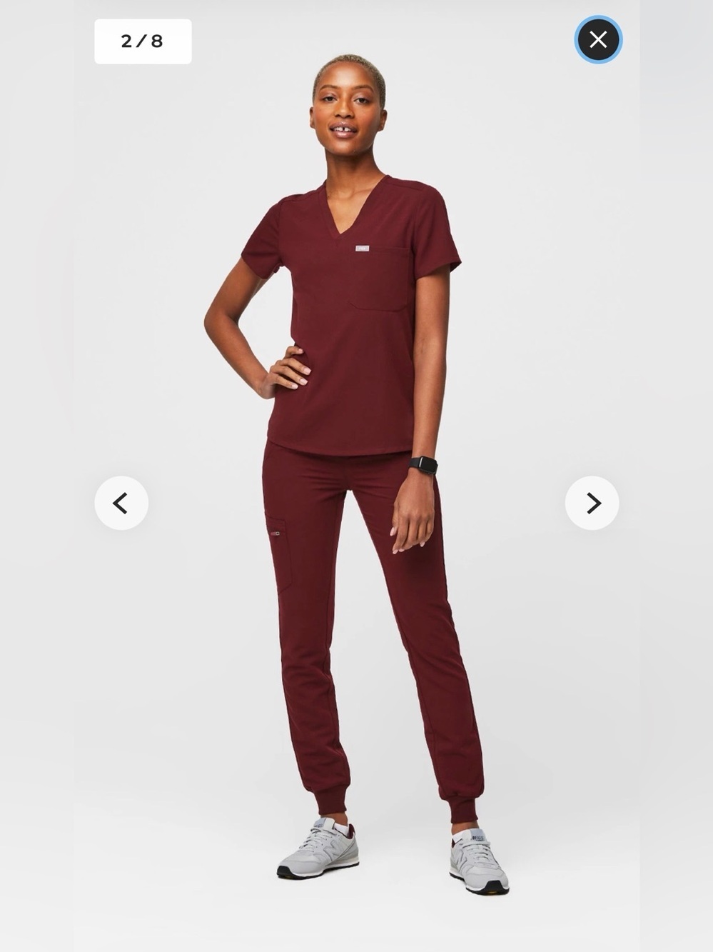 Figs Scrub Set in Burgundy